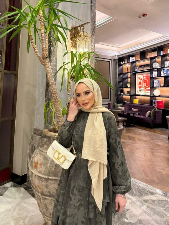 ELB-191H&R ButikHew- Pera Kat Kat Elbise Haki