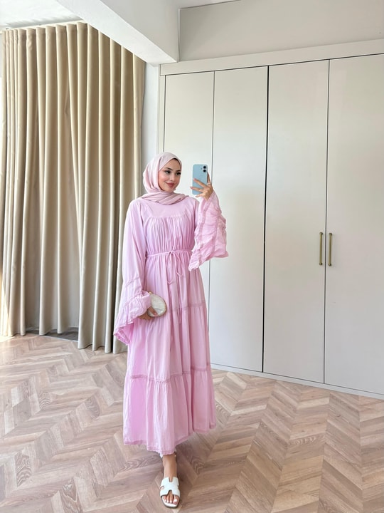HR-1500H&R ButikMarli Elbise Pembe