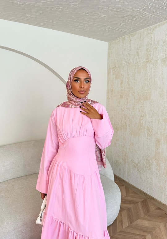 ELB-075H&R ButikMesa Elbise Pembe