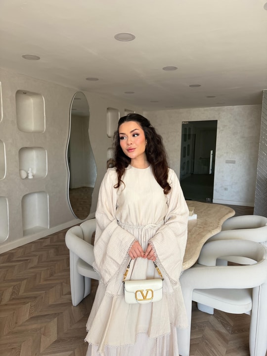 HR-1187H&R ButikSov- Ada Katkat Elbise Taş