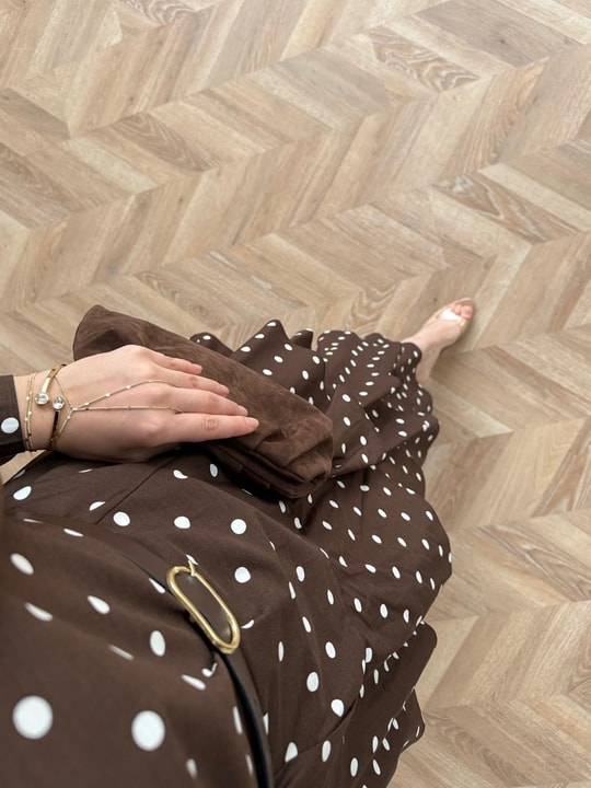 HR-0068H&R ButikTB-Şöbiyet Ponpon Elbise Acı Kahve