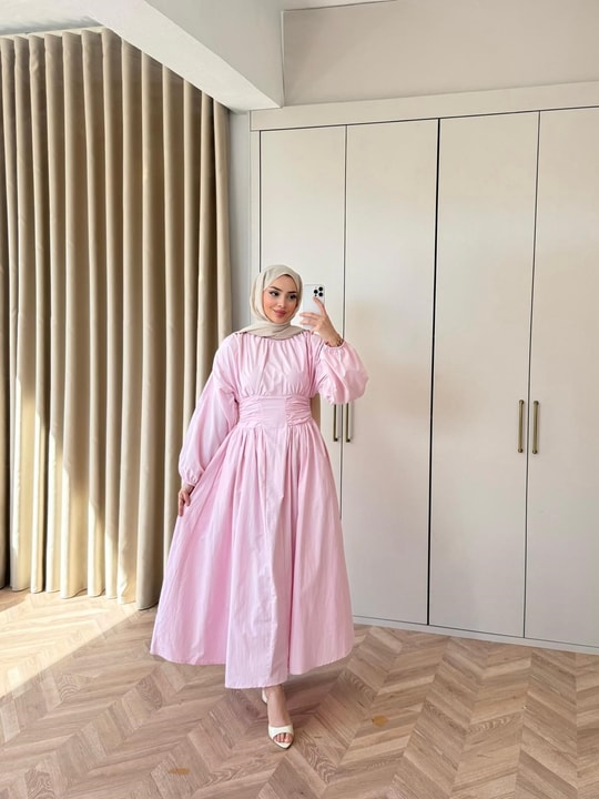 HR-0225H&R ButikZeyn Elbise Pembe