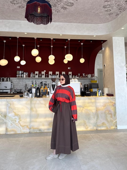 HR-3010H&R ButikNG- Dani Bağcıklı Gabardin Etek Acı Kahve