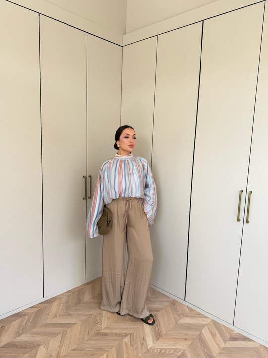 HR-1488H&R Butik0011- Arlina Gömlek Mavi