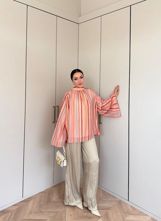 HR-1488H&R Butik0011- Arlina Gömlek Mercan