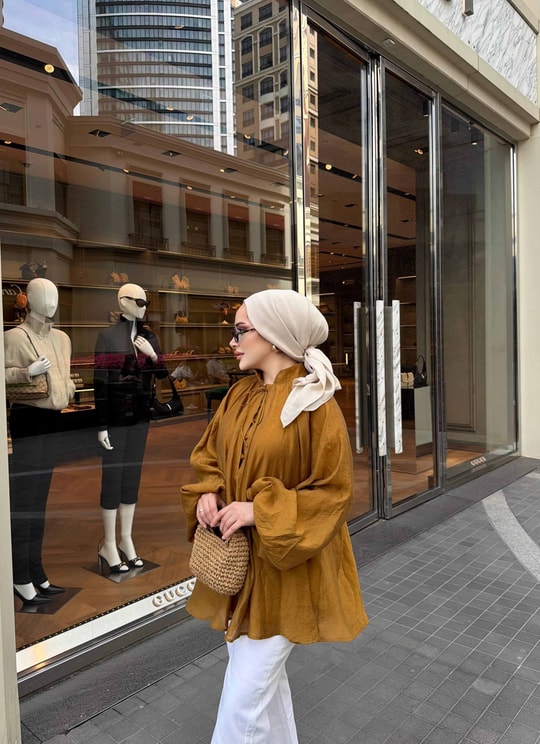 HR-1112H&R ButikQu- Aşla Ön Düğmeli Gömlek Camel