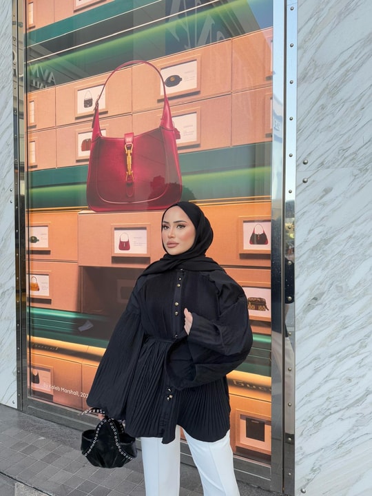 GMLK-428H&R ButikWesna Pilise Detaylı Gömlek Siyah