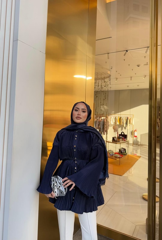 GMLK-428H&R ButikWesna Pilise Detaylı Gömlek Lacivert
