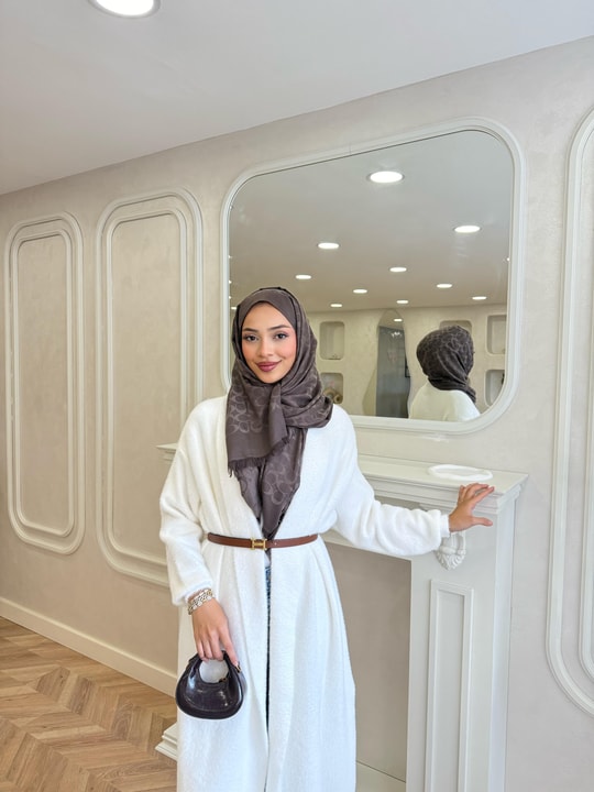 HIRKA-93H&R ButikUzun Sakallı Hırka Ekru