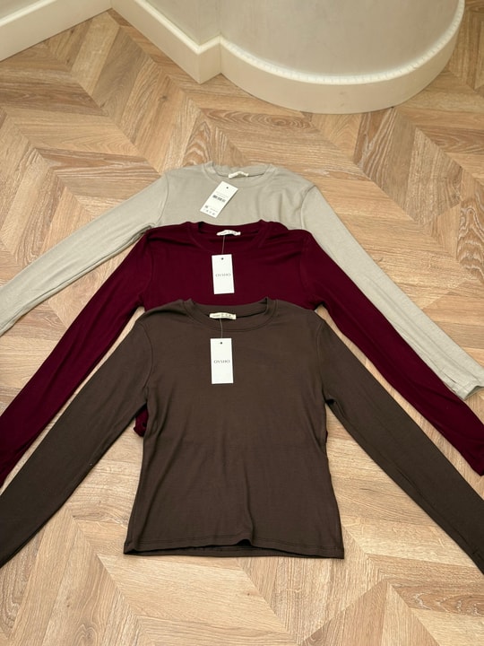 HR-007H&R ButikMuadil Düz Uzun Kollu İçlik Bordo