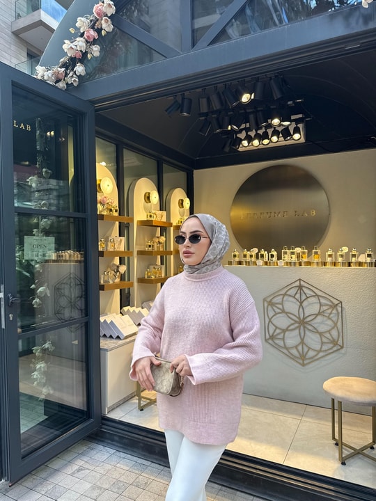 KAZK-604H&R ButikMB-Eco Düz Triko Kazak Pembe