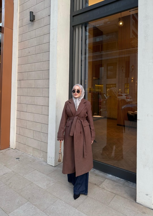 MNT-30H&R ButikLondon Kaşe Mont Kahverengi