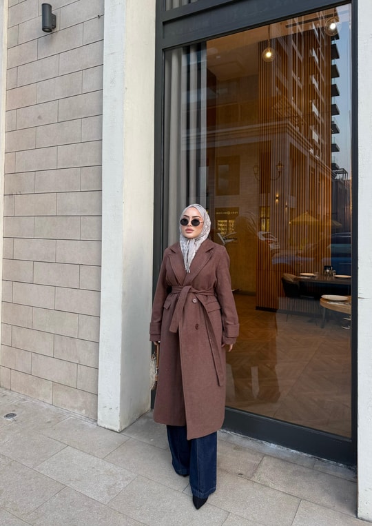 MNT-30H&R ButikLondon Kaşe Mont Kahverengi