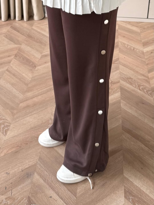 PNT-032H&R ButikHap-Çıtçıtlı Oysh Pantolon Kahve