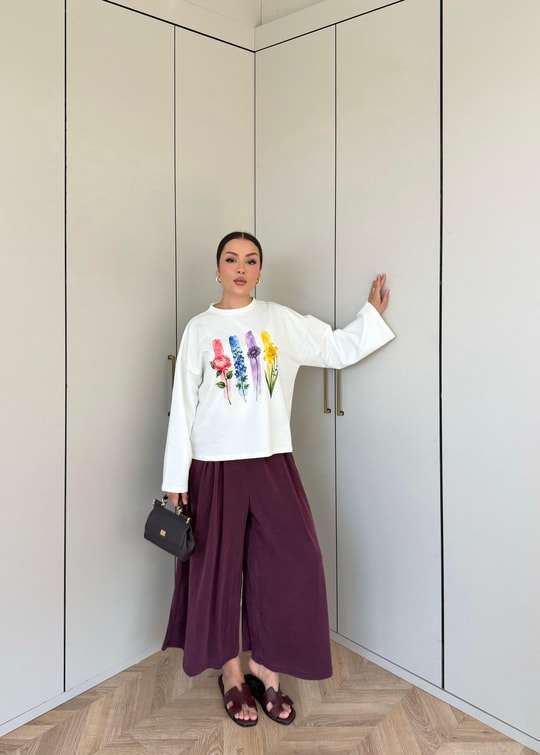 HR-2783H&R ButikHap - Sare Oysh Modal Pantolon Bordo