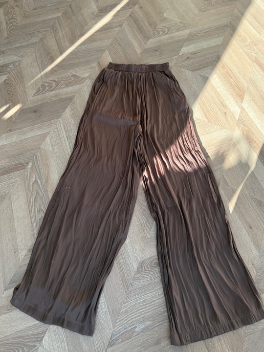 HR-1413H&R ButikKırışık Muadil Pantolon Kahve