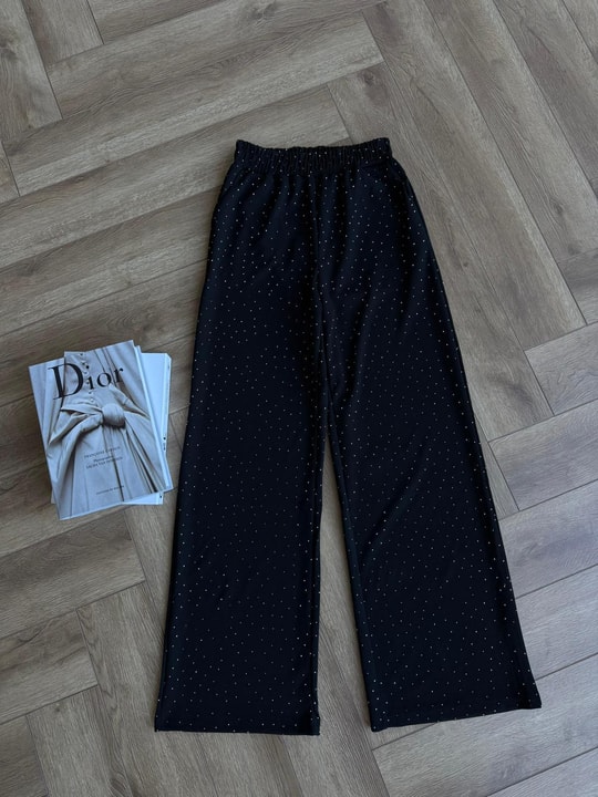PNT-25H&R ButikKomple Taşlı Pantolon Siyah
