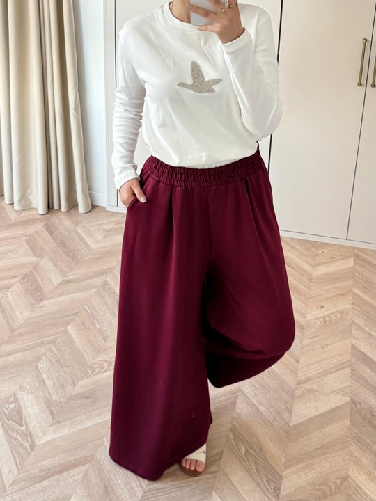 HR-0878H&R ButikMB - Bol oysh Pantolon Bordo
