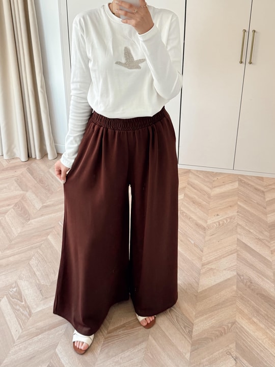 HR-0876H&R ButikMB - Bol oysh Pantolon Kahverengi
