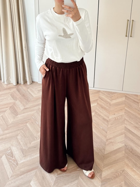 HR-0876H&R ButikMB - Bol oysh Pantolon Kahverengi