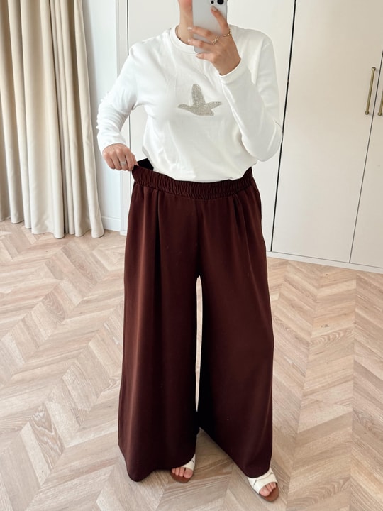 HR-0876H&R ButikMB - Bol oysh Pantolon Kahverengi