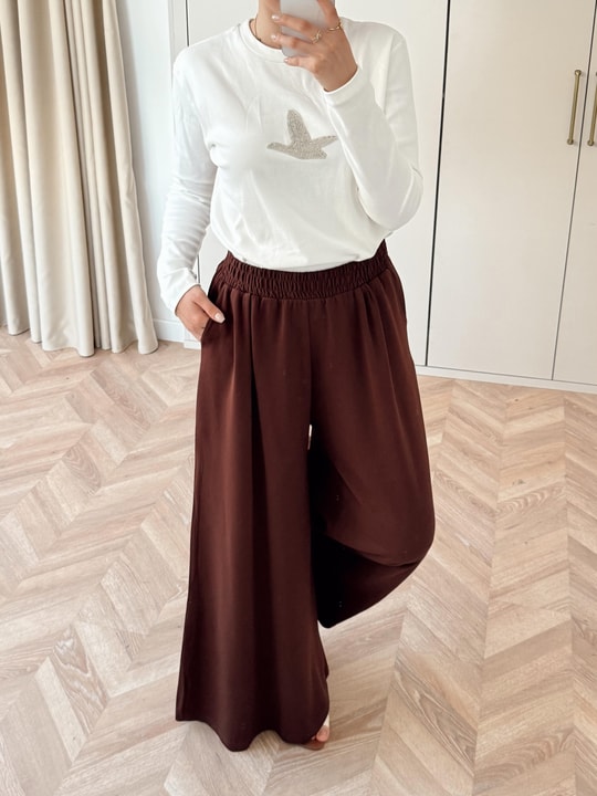HR-0876H&R ButikMB - Bol oysh Pantolon Kahverengi