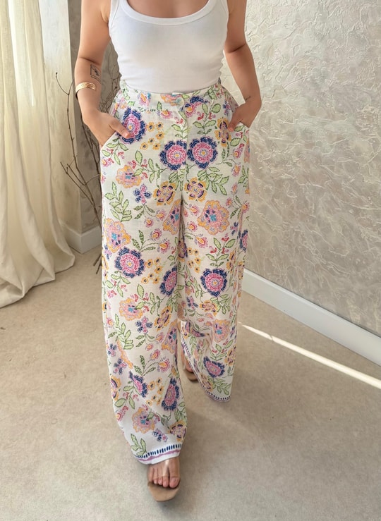 HR-1354H&R ButikMsn- Eta Çiçek Pantolon