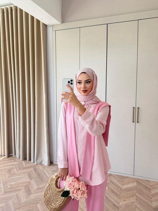 HR-1436H&R ButikJazz Şal Pembe