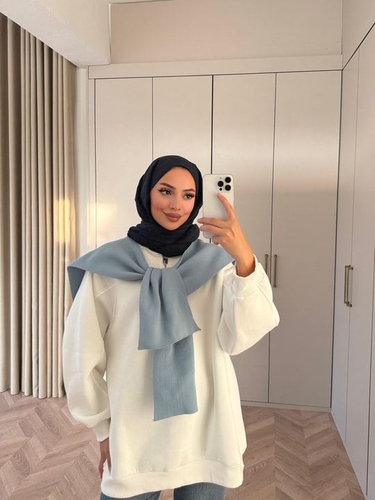 HR-3283H&R ButikHr- Omuz Atkısı Bebe Mavi