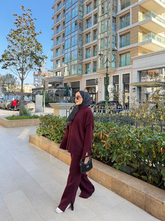 TAKM-1829H&R ButikBasic Triko Takım Bordo