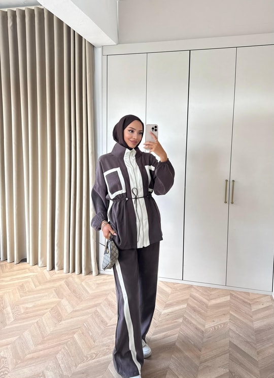 HR-2898H&R ButikCho- Selan Modal Takım Kahve