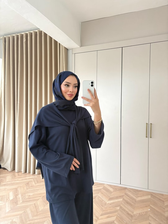 TAKM-2282H&R ButikDuq-Huga Oysh Takım Lacivert