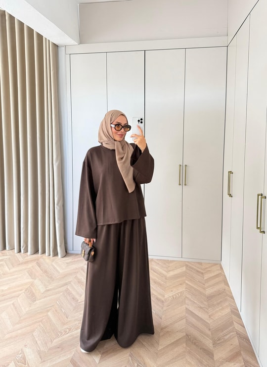 HR-3250H&R ButikEk - Diva Oysh Takım Kahve