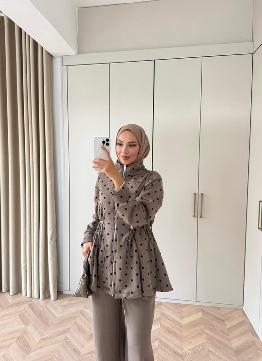 HR-3074H&R ButikFus- Eval Puantiyeli Takım Vizon