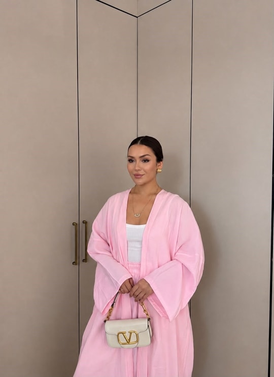 HR-2779H&R ButikHap - Jowa Kimonolu Takım Pembe