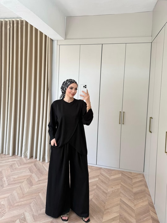 HR-0908H&R ButikMB - Afra Ön V Oysh Takım Siyah