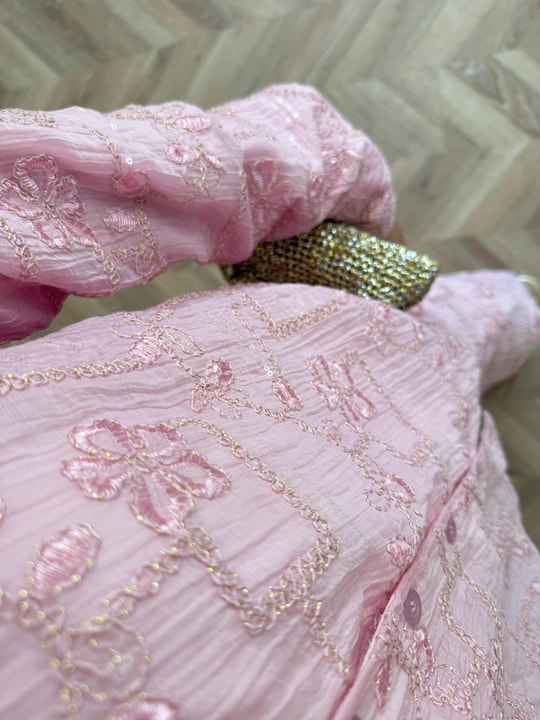 HR-1254H&R ButikNg- Fisto Gömlekli Takım Pembe