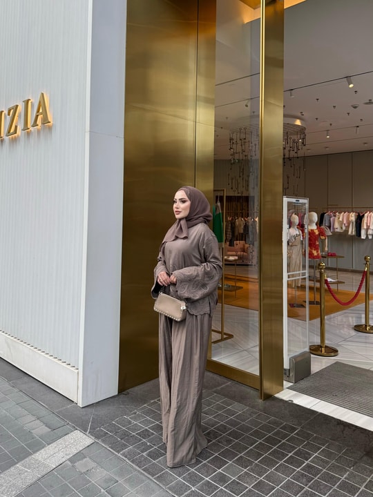 HR-1101H&R ButikNG - Reva Dantel Detaylı Takım Kahve