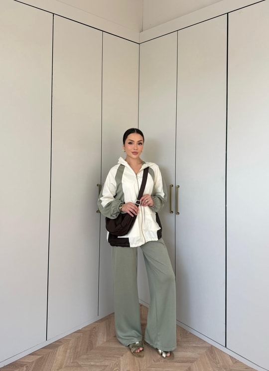 HR-2828H&R ButikPw- Asa Çantalı Takım Ekru Haki