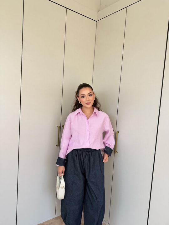 HR-1521H&R ButikPw- Fira Takım Pembe Lacivert