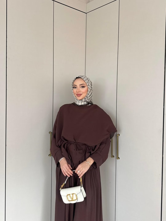 TAKM-2291H&R ButikPW-Mate Takım Acı Kahve