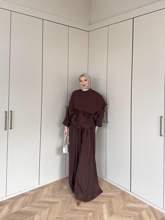 TAKM-2291H&R ButikPW-Mate Takım Acı Kahve