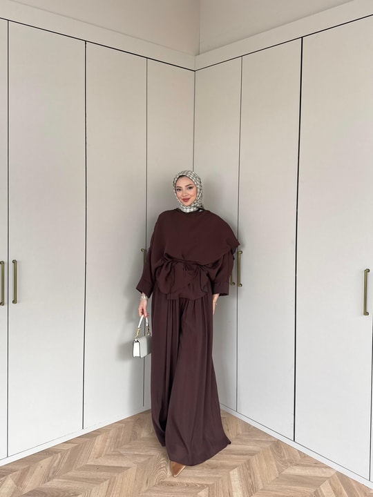 TAKM-2291H&R ButikPW-Mate Takım Acı Kahve