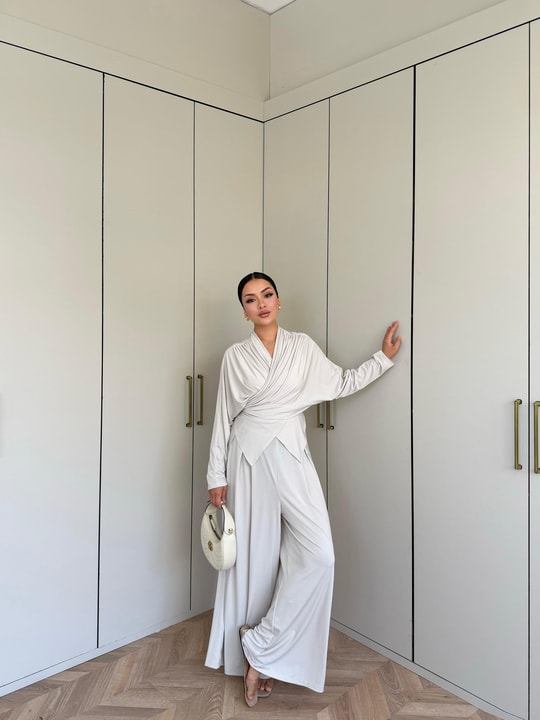 HR-1451H&R ButikQas - Fisa Ön Büzgülü Sandy Takım Taş