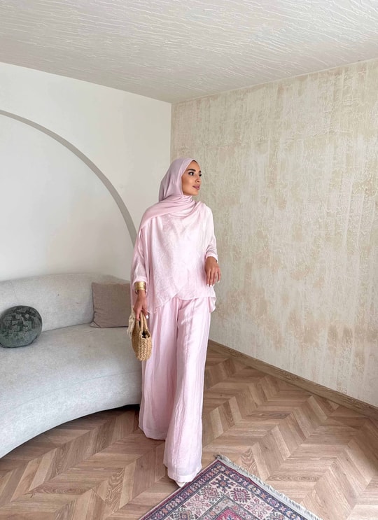 HR-0831H&R ButikQas- Kewa Pantolunlu Takım Pembe