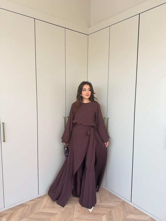 HR-1040H&R ButikQu- Nehir Takım Kahve