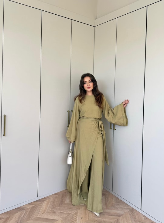 HR-1040H&R ButikQu- Nehir Takım Yeşil