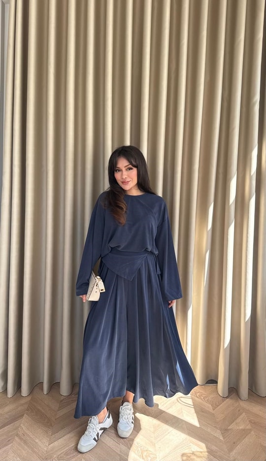 HR-2943H&R ButikQu - Ülas Bel Detaylı Oysh Takım Lacivert