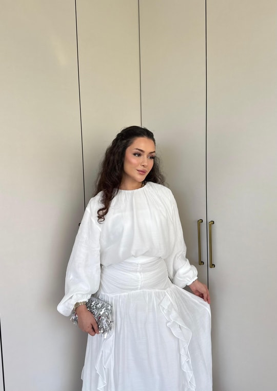 HR-1204H&R ButikRu - Eva Etekli Takım Beyaz