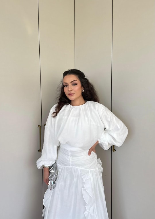 HR-1204H&R ButikRu - Eva Etekli Takım Beyaz